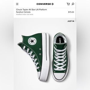 Chuck Taylor All Star “Midnight Clover” High-top Platform Converse